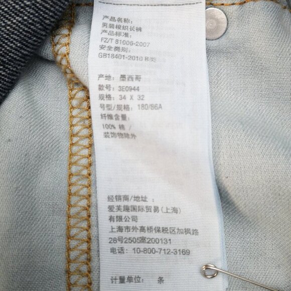 Hollister Men's Size 34/32 Dark Wash Straight Legs Blue Jeans - Picture 4 of 15